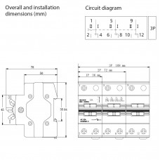 Διακόπτης Ράγας Μεταγωγικός 1-0-2 3P 63A 400V 41930